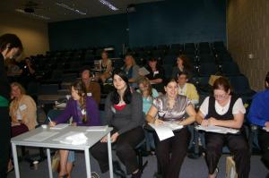 Eager writers at Marianne de Pierres workshop